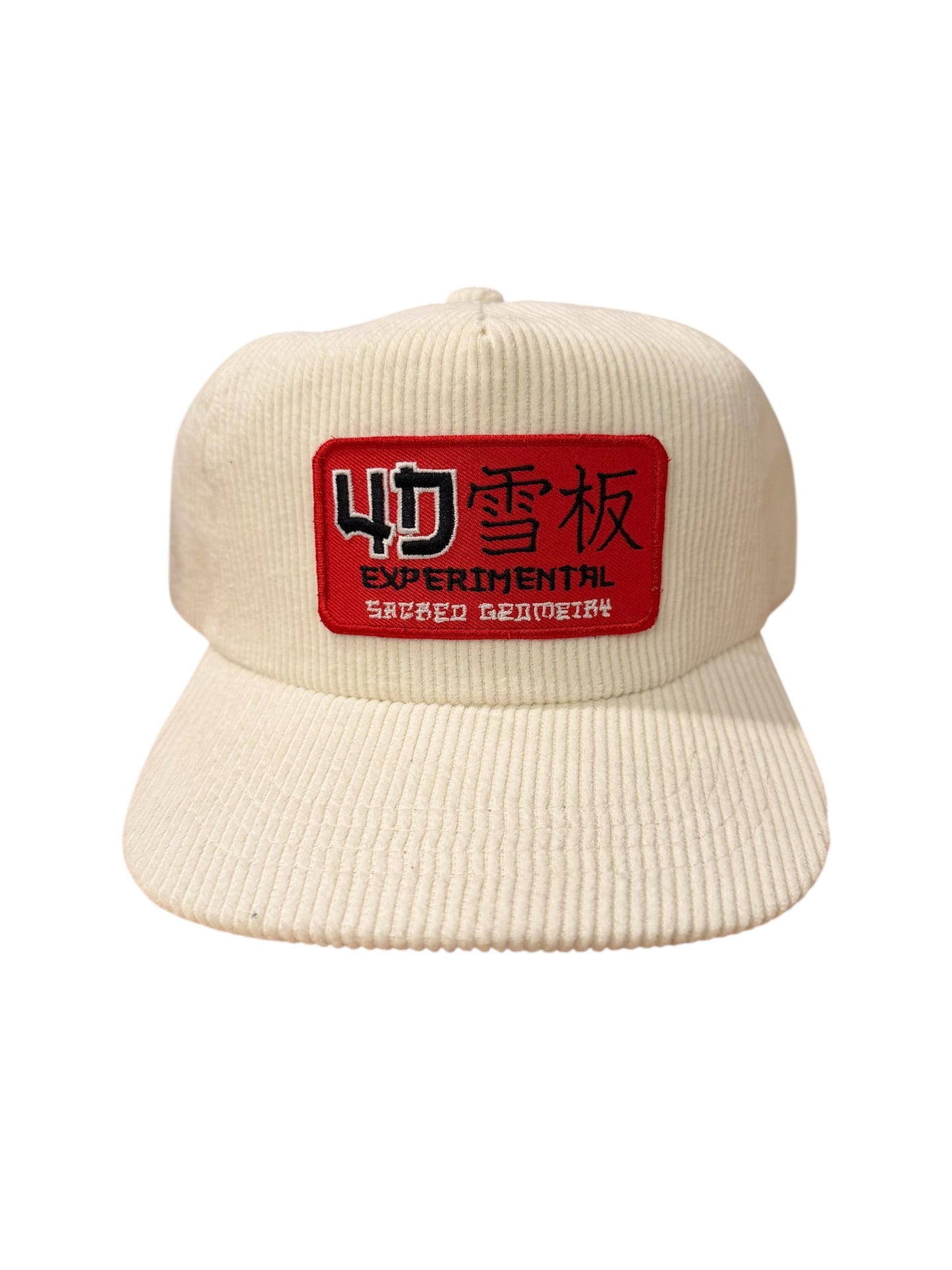 4D Sacred Geometry Hat - Cream white